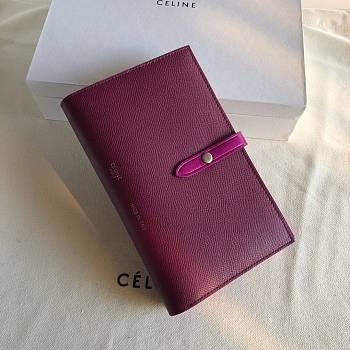 Fortok Celine Medium Strap Wallet Rouge 19cm