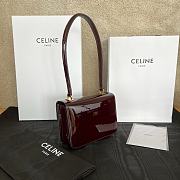 FORTOK CELINE Triomphe handbag IN PATENT CALFSKIN ROUGE 18.5 x 13 x 6 CM - 6