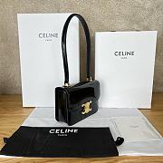 FORTOK CELINE Triomphe handbag IN PATENT CALFSKIN BLACK 18.5 x 13 x 6 CM - 4