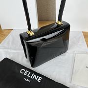 FORTOK CELINE Triomphe handbag IN PATENT CALFSKIN BLACK 18.5 x 13 x 6 CM - 3
