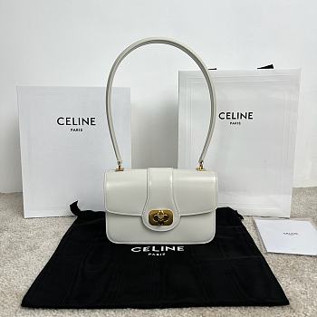 Fortok Celine Josephine Bag White 18.5 x 13 x 5 CM
