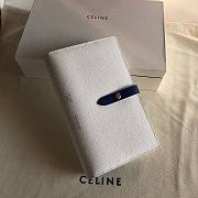 Fortok Celine Medium Strap Wallet White 19cm - 1