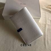 Fortok Celine Medium Strap Wallet White 19cm - 6