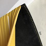 Fortok Celine Medium Strap Wallet Black Yellow 14cm - 6