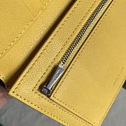Fortok Celine Medium Strap Wallet Black Yellow 14cm - 2