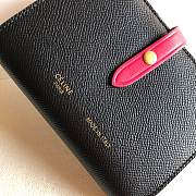 Fortok Celine Medium Strap Wallet Black Rouge 14cm - 6