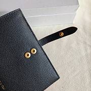 Fortok Celine Medium Strap Wallet Black Rouge 14cm - 5