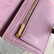 Fortok Celine Medium Strap Wallet Black Pink 14cm - 4