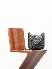 Fortok Chanel 24S Hobo Bag Black 24*22*6Cm - 1