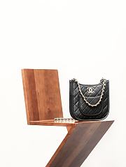 Fortok Chanel 24S Hobo Bag Black 24*22*6Cm - 5