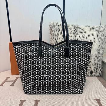 Fortok Moynat Canvas M Tote Bag Black Large 53x33x17cm