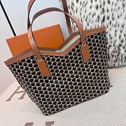 Fortok Moynat Canvas M Tote Bag Brown Small 39×24×12cm - 2