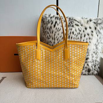 Fortok Moynat Canvas M Tote Bag Yellow Medium 45×27.5×14cm
