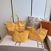 Fortok Moynat Canvas M Tote Bag Yellow Medium 45×27.5×14cm - 5
