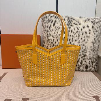Fortok Moynat Canvas M Tote Bag Yellow Small 39×24×12cm