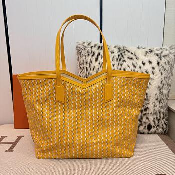 Fortok Moynat Canvas M Tote Bag Yellow Large 53x33x17cm