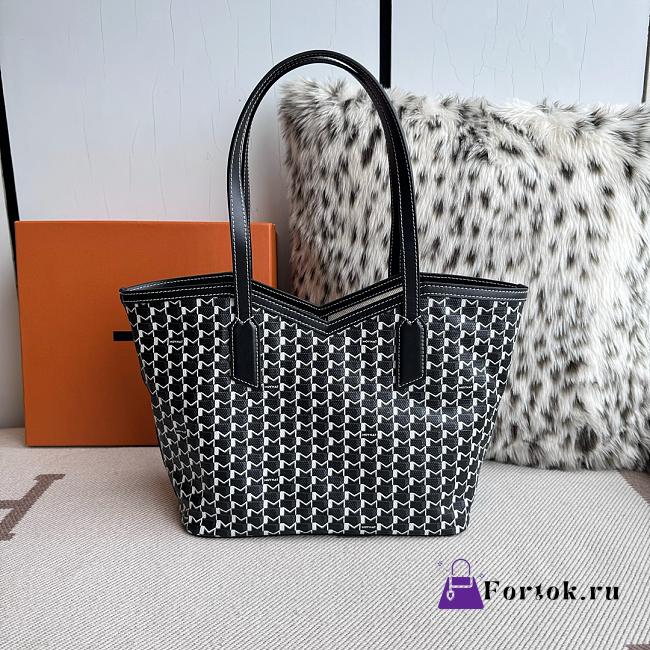 Fortok Moynat Canvas M Tote Bag Black Small 39×24×12cm - 1