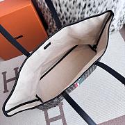 Fortok Moynat Oh! Tote Ruban GM In Canvas Black Green Stripe Large 53×33×17cm  - 6