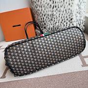 Fortok Moynat Oh! Tote Ruban GM In Canvas Black Green Stripe Large 53×33×17cm  - 3