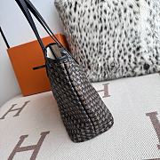 Fortok Moynat Oh! Tote Ruban GM In Canvas Black Green Stripe Medium 45×27×13.5cm - 3