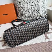 Fortok Moynat Oh! Tote Ruban GM In Canvas Black Green Stripe Medium 45×27×13.5cm - 2