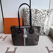 Fortok Moynat Oh! Tote Ruban GM In Canvas Black Green Stripe Small 38x23x13cm - 1