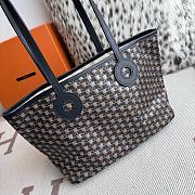 Fortok Moynat Oh! Tote Ruban GM In Canvas Black Green Stripe Small 38x23x13cm - 6