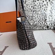 Fortok Moynat Oh! Tote Ruban GM In Canvas Black Green Stripe Small 38x23x13cm - 5