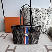 Fortok Moynat Oh! Tote Ruban GM In Canvas Black Blue Stripe Small 38x23x13cm - 1