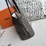 Fortok Moynat Oh! Tote Ruban GM In Canvas Black Blue Stripe Small 38x23x13cm - 4