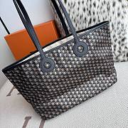 Fortok Moynat Oh! Tote Ruban GM In Canvas Black Blue Stripe Large 53×33×17cm - 5