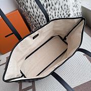 Fortok Moynat Oh! Tote Ruban GM In Canvas Black Blue Stripe Large 53×33×17cm - 4