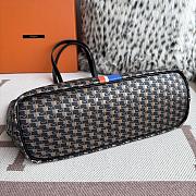 Fortok Moynat Oh! Tote Ruban GM In Canvas Black Blue Stripe Large 53×33×17cm - 3