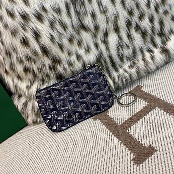 Fortok Goyard Senat Nano Key Pouch Navy Blue 13 x 1 x 9 cm