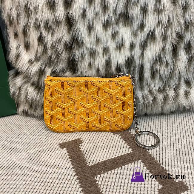 Fortok Goyard Senat Nano Key Pouch Yellow 13 x 1 x 9 cm - 1