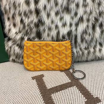 Fortok Goyard Senat Nano Key Pouch Yellow 13 x 1 x 9 cm