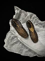 Fortok The Row Women's Mara Rubber Mesh Ballerina Flats Black - 5