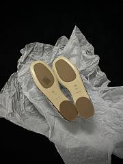 Fortok The Row Women's Mara Rubber Mesh Ballerina Flats White - 3