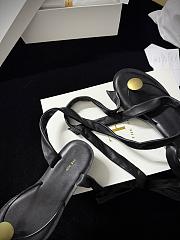 Fortok The Row Cord leather thong sandals Black - 6