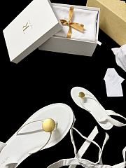 Fortok The Row Cord leather thong sandals White - 6