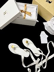 Fortok The Row Cord leather thong sandals White - 2