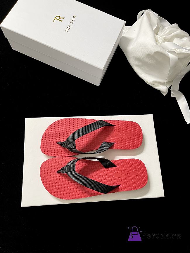 Fortok The Row Men's Dune Classic Sandals Red - 1