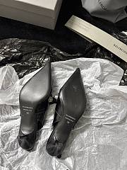 Fortok Balenciaga Women's Pointed Toe Low Pumps Black - 6