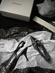 Fortok Balenciaga Women's Pointed Toe Low Pumps Black - 5