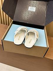 Fortok Saffiano leather crisscross slides White - 6