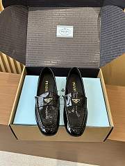 Fortok Prada Women's Loafer Patent Leather Black - 5