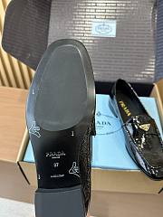 Fortok Prada Women's Loafer Patent Leather Black - 6