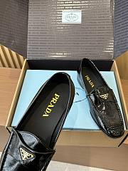 Fortok Prada Women's Loafer Patent Leather Black - 4