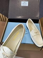 Fortok Prada Women's Loafer Leather White - 6