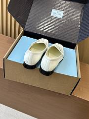 Fortok Prada Women's Loafer Leather White - 3